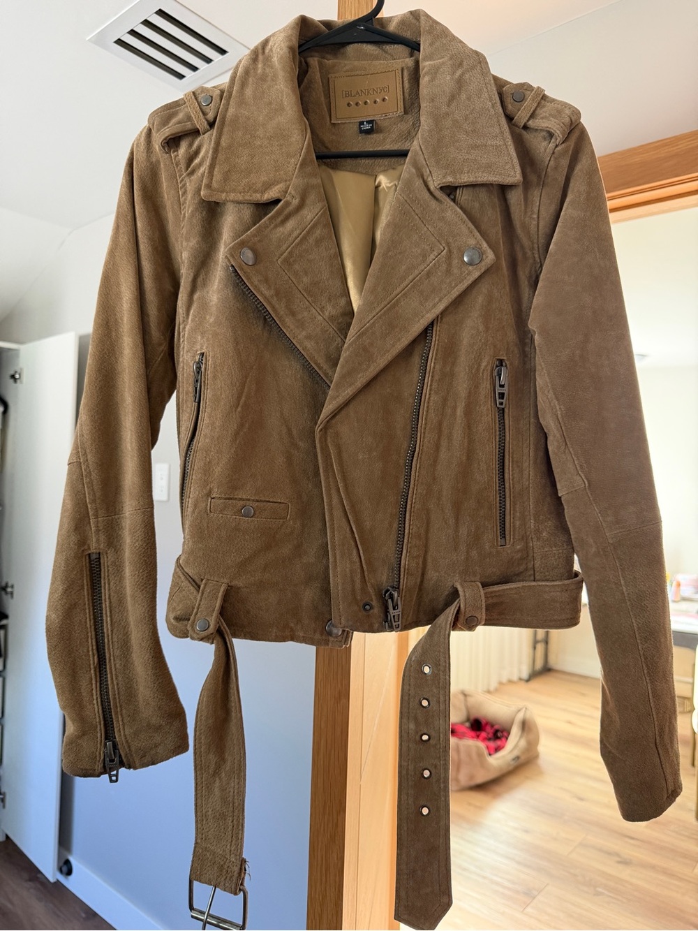 Blank NYC Brown Suede Moto Jacket